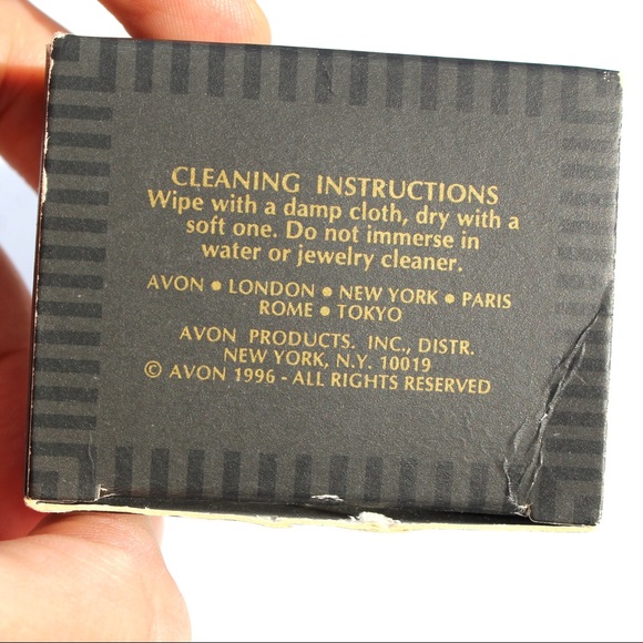 Vintage Avon Genuine Emerald & Cubic Zirconia Sterling Silver Flower Ring Size 9 - Picture 7 of 9